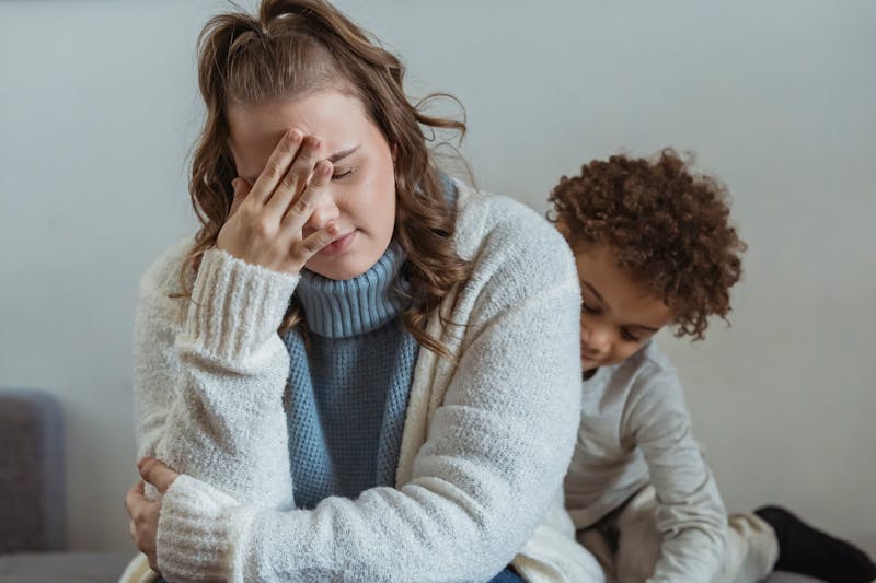 Mom burnt out with child
