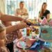 Kids birthday party with moms present