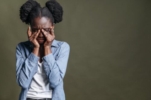 black woman depressed and sad